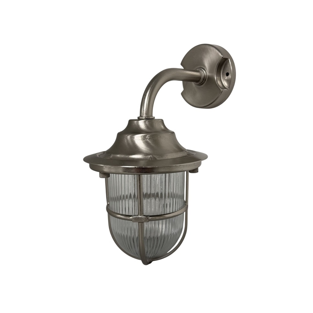 Quinn Guard Wall Lantern Satin Nickel