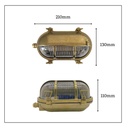Navigator Palaemon Eyelid Bulkhead Solid Brass Outdoor Light Dimensions