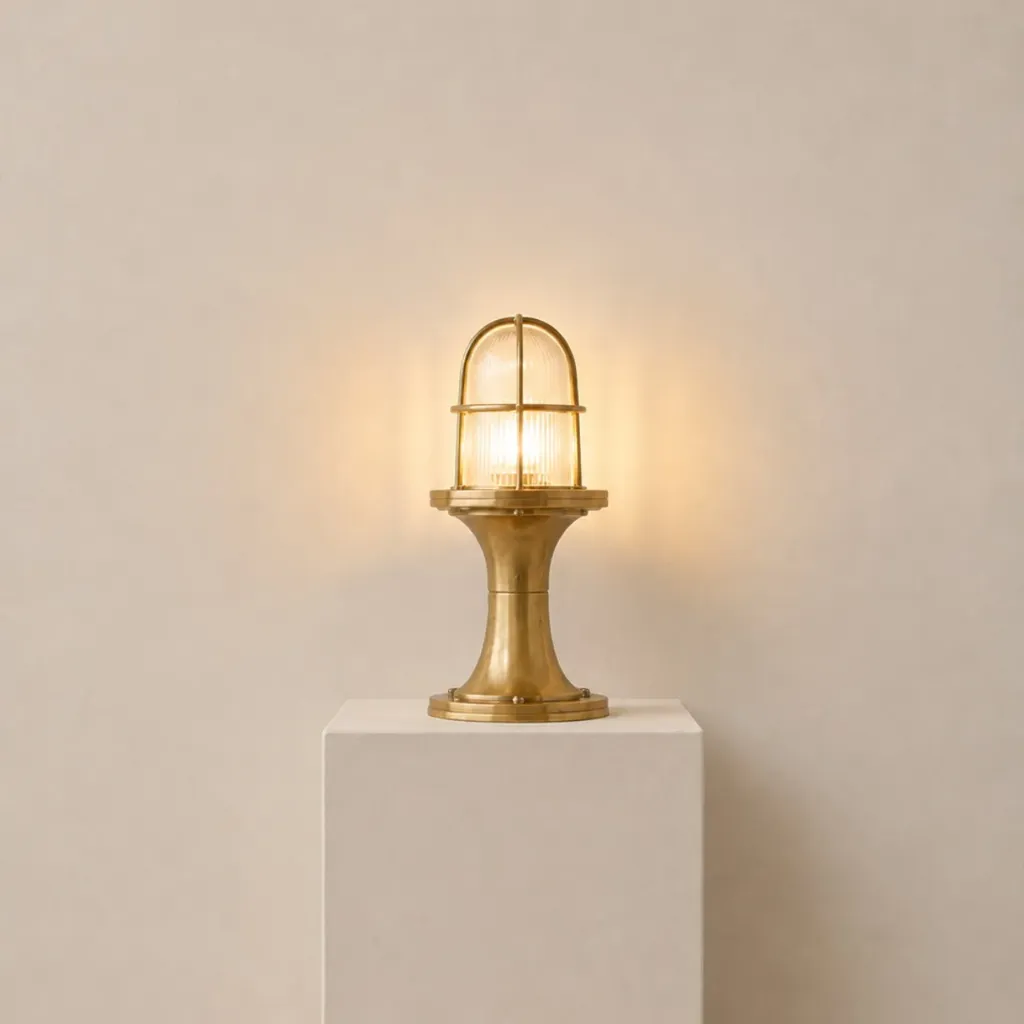 [05845] Wellington Post Lantern (Raw Brass)
